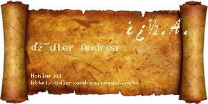 Ádler Andrea névjegykártya
