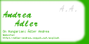 andrea adler business card