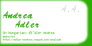 andrea adler business card